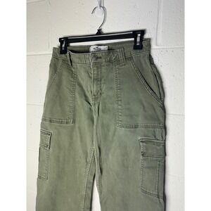 Hollister Olive Green Cargo Pants High-Rise Utility Casual Women's Size 27